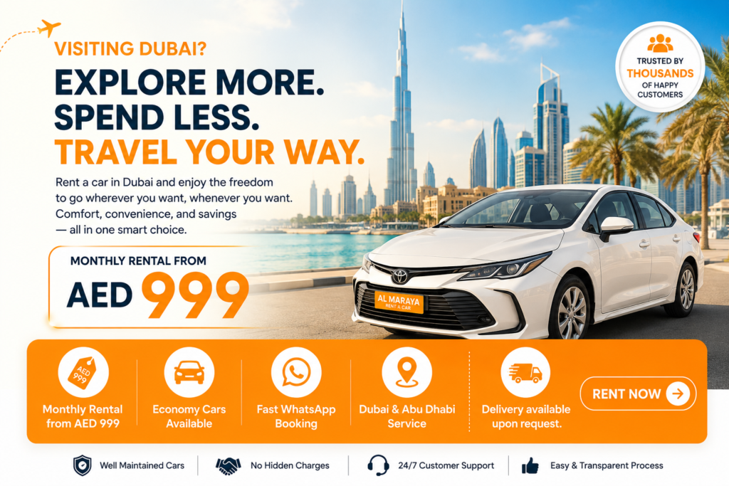 rent a car in Dubai for tourists